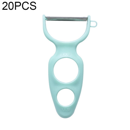 20 PCS Creative Stainless Steel Scraping Peeling Multi-function Vegetable and Fruit Peeler(Green)-garmade.com