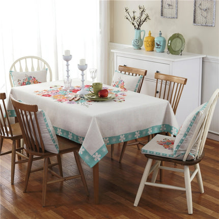 Retro Pattern Linen Table Cloth For Dinner Home Decor Dustproof Table Cover, Size:85x85cm(Love of Butterfly)-garmade.com