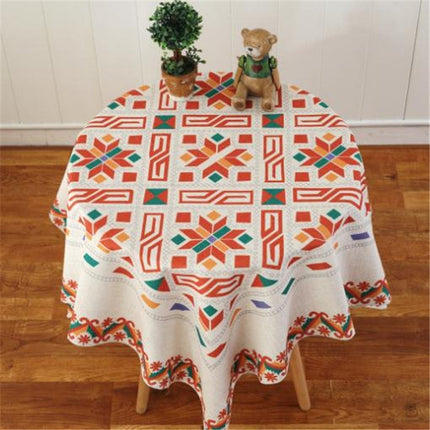 Retro Pattern Linen Table Cloth For Dinner Home Decor Dustproof Table Cover, Size:130x180cm(Nordic Style)-garmade.com