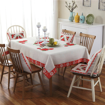 Retro Pattern Linen Table Cloth For Dinner Home Decor Dustproof Table Cover, Size:140x200cm(Rose)-garmade.com