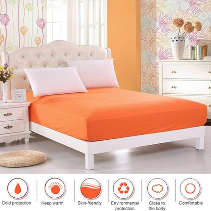 Plain Mattress Protector Bed Mat Mattress Cover Fitted Sheet, Size:120X200cm(Beige Yellow)-garmade.com