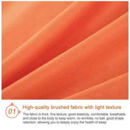 Plain Mattress Protector Bed Mat Mattress Cover Fitted Sheet, Size:150X200cm(Orange)-garmade.com