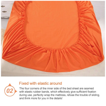 Plain Mattress Protector Bed Mat Mattress Cover Fitted Sheet, Size:150X200cm(Lilac)-garmade.com