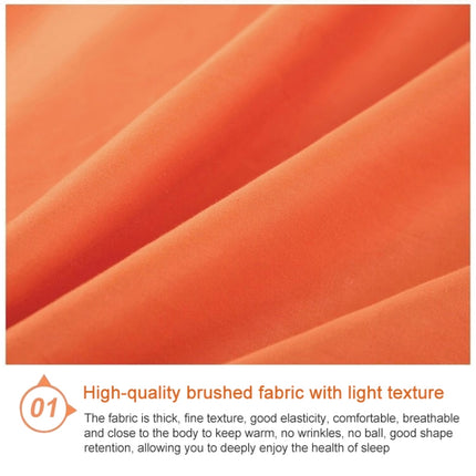 Plain Mattress Protector Bed Mat Mattress Cover Fitted Sheet, Size:180X200cm(Orange)-garmade.com