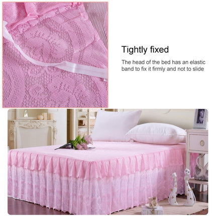 Lace Bed Skirt Sheet Princess Bedspread Mattress Cover, Size:200X220cm(Pink)-garmade.com