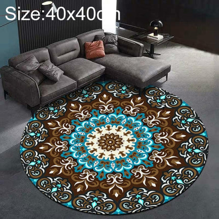 Ethnic Carpet Camel Mandala Flower Carpet Non-slip Floor Mat, Size:Diameter 40cm(Flower)-garmade.com