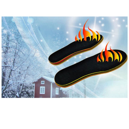 Smart Temperature-controlled Electric Insole Warm Foot Graphene Heating Insole Warm Foot Artifact Warm Foot Treasure, EU Plug, Size:36(Red for Men)-garmade.com