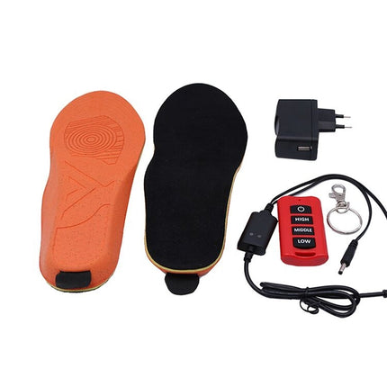 Smart Temperature-controlled Electric Insole Warm Foot Graphene Heating Insole Warm Foot Artifact Warm Foot Treasure, EU Plug, Size:45(Black for Women)-garmade.com