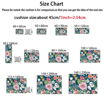 Country Flower Butterfly Door Mat Non-slip Floor Carpet, Size:45x75cm-garmade.com