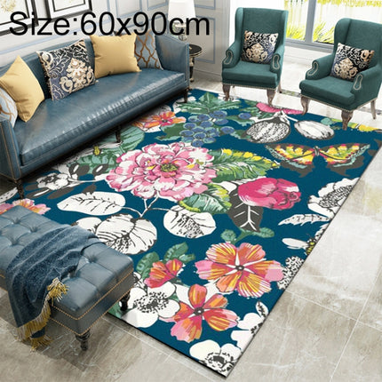 Country Flower Butterfly Door Mat Non-slip Floor Carpet, Size:60x90cm-garmade.com