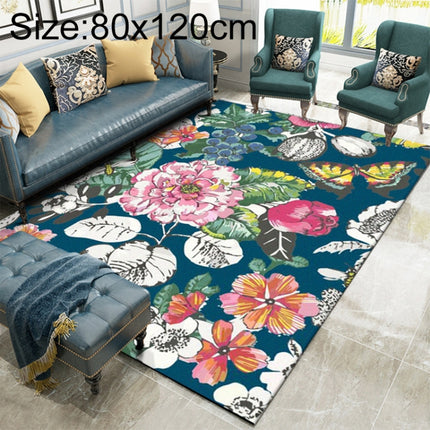 Country Flower Butterfly Door Mat Non-slip Floor Carpet, Size:80x120cm-garmade.com