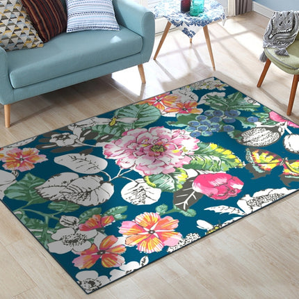 Country Flower Butterfly Door Mat Non-slip Floor Carpet, Size:160x230cm-garmade.com