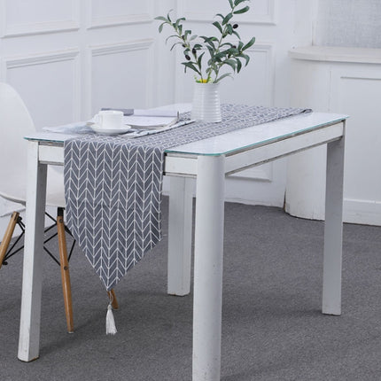 Linen Table Flag Tea Mat Cloth TV Cabinet Coffee Table Strip Cover Cloth, Size:160x33cm(Tree)-garmade.com