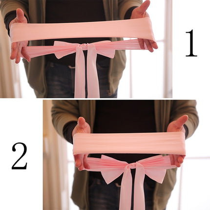 For Wedding Events Party Ceremony Banquet Christmas Decoration Chair Sash Bow Elastic Chair Ribbon Back Tie Bands Chair Sashes(Pink)-garmade.com