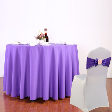Wedding Chair Cover Sash Satin Fabric Bow Tie Ribbon Band Decoration Hotel Wedding Party Ceremony Banquet Supplies(Violet)-garmade.com