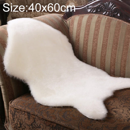 Imitation Wool Soft Home Living Room Carpet Sofa Cushion Mats, Size:40x60cm(White)-garmade.com