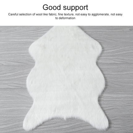 Imitation Wool Soft Home Living Room Carpet Sofa Cushion Mats, Size:40x60cm(White)-garmade.com