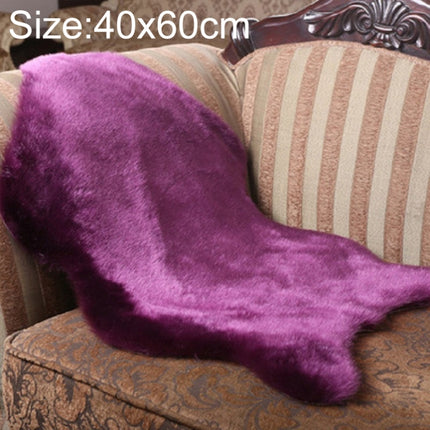 Imitation Wool Soft Home Living Room Carpet Sofa Cushion Mats, Size:40x60cm(Purple)-garmade.com