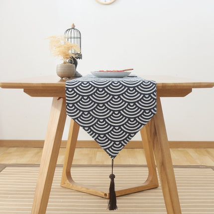 Cotton Linen Tea Table Dining Table Table Flag Retro Tablecloth, Size:30x160cm(Scale)-garmade.com