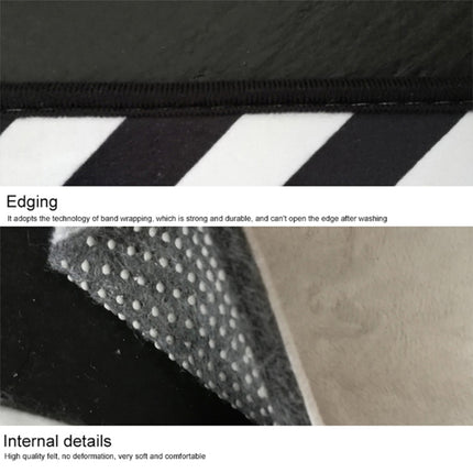 Luxury 3D Round Carpets Nordic style Pattern Rug, Color:Black Golden, Size:Diameter: 40cm-garmade.com