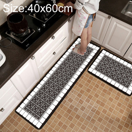 Geometric Lattice Carpet Kitchen Bath Antiskid Mat, Size:40x60cm(Geometric European)-garmade.com