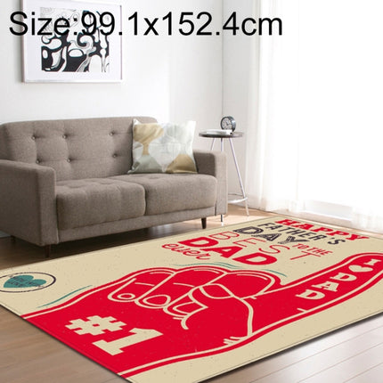 Retro Mat Flannel Velvet Carpet Play Basketball Game Mats Baby Crawling Bed Rugs, Size:99.1x152.4cm(Words Hand)-garmade.com