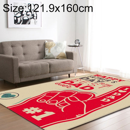 Retro Mat Flannel Velvet Carpet Play Basketball Game Mats Baby Crawling Bed Rugs, Size:121.9x160cm(Words Hand)-garmade.com