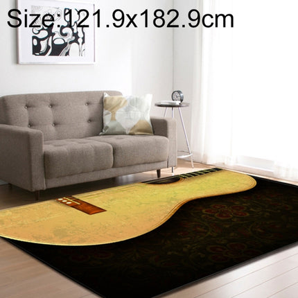 Retro Mat Flannel Velvet Carpet Play Basketball Game Mats Baby Crawling Bed Rugs, Size:121.9x182.9cm(Half Guitar)-garmade.com