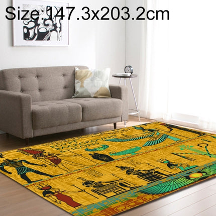 Retro Mat Flannel Velvet Carpet Play Basketball Game Mats Baby Crawling Bed Rugs, Size:147.3x203.2cm(Ethnic Tribe)-garmade.com