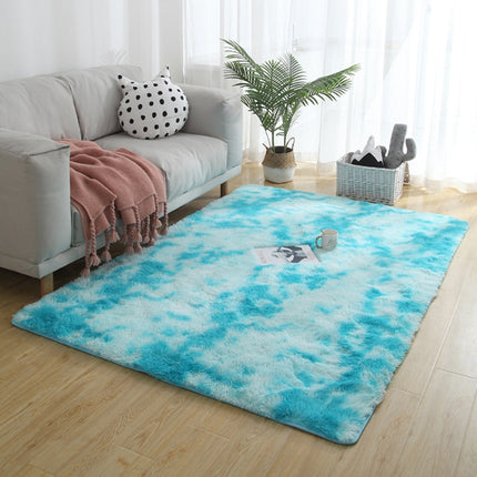 Simple Sofa Bedside Gradient Carpet Living Room Bedroom Mat, Color:Light Blue, Size:40x60cm-garmade.com