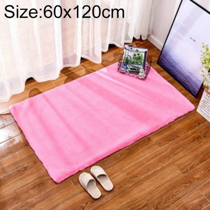 Rug Artificial Rabbit Hair Carpet Non-slip Floor Mats for Living Room Bedroom Balcony Home Decoration, Size:600x1200mm(Pink)-garmade.com