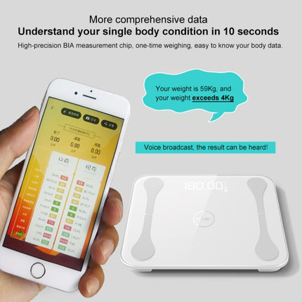 TUY Multifunctional Bluetooth Smart USB Mini Electronic Scale Weight Scale, Style:USB Charging Version(White)-garmade.com