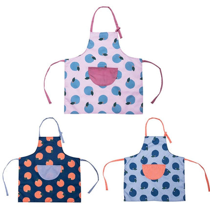 Orange Pattern Adjustable Polyester Kitchen Apron For Cooking(Light Pink)-garmade.com