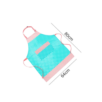 Candy-Colored Dots Sleeveless Kitchen Work Apron(Blue)-garmade.com