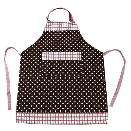 Candy-Colored Dots Sleeveless Kitchen Work Apron(Coffee)-garmade.com