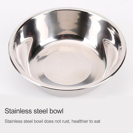 Slow Food Anti-choke Stainless Steel Double Bowl Pet Non-slip Cat Food Bowl(Green)-garmade.com