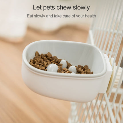 Dog and Cat Anti-choke Feeding Water Hanging Bowl Creative Plastic Pet Bowl, Style:Anti-choke(Pink)-garmade.com