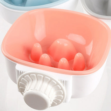 Dog and Cat Anti-choke Feeding Water Hanging Bowl Creative Plastic Pet Bowl, Style:Footprint(Gray)-garmade.com