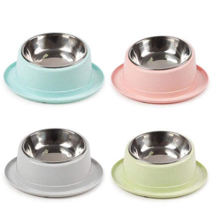 Safe Non-toxic Non-slip Stainless Steel Cat and Dog Bowl Pet Supplies(Blue)-garmade.com