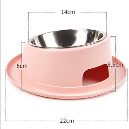 Safe Non-toxic Non-slip Stainless Steel Cat and Dog Bowl Pet Supplies(Pink)-garmade.com