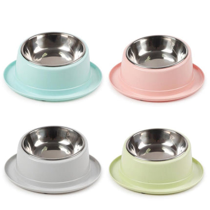 Safe Non-toxic Non-slip Stainless Steel Cat and Dog Bowl Pet Supplies(Gray)-garmade.com