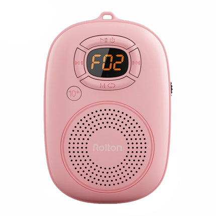 Rolton E200 Mobile Phone Wireless Bluetooth Speaker Mini Portable Outdoor Small Audio Subwoofer Speaker(Pink)-garmade.com