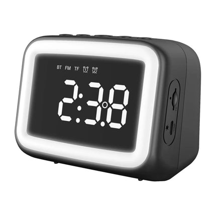 AEC BT-511 Mini LED HD Mirror Bluetooth Speaker, Support 32GB TF Card & 3.5mm AUX & Dual Alarm Clock & Real-time Temperature & Hands-free Calling(Black)-garmade.com