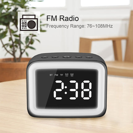 AEC BT-511 Mini LED HD Mirror Bluetooth Speaker, Support 32GB TF Card & 3.5mm AUX & Dual Alarm Clock & Real-time Temperature & Hands-free Calling(Red)-garmade.com