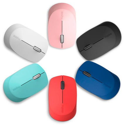 Rapoo M100G 2.4GHz 1300 DPI 3 Buttons Office Mute Home Small Portable Wireless Bluetooth Mouse(Cherry Blossom Powder)-garmade.com