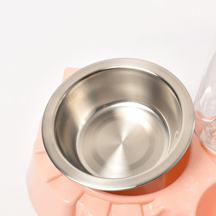 Pet Supplies Automatic Waterer Dog Cat Food Double Bowl(Blue)-garmade.com