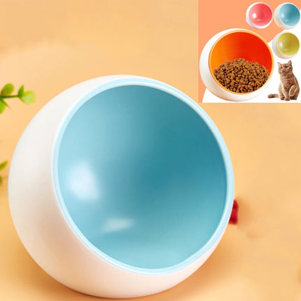 Ceramic Capsule Cat Bowl Water Bowl Pet Supplies, Size:S(Blue)-garmade.com