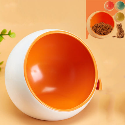 Ceramic Capsule Cat Bowl Water Bowl Pet Supplies, Size:S(Orange)-garmade.com