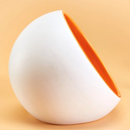 Ceramic Capsule Cat Bowl Water Bowl Pet Supplies, Size:S(Orange)-garmade.com