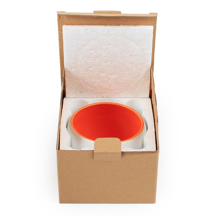 Ceramic Capsule Cat Bowl Water Bowl Pet Supplies, Size:S(Orange)-garmade.com